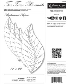 Tea Time Placemats replacement papers